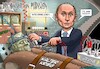 Cartoon: Putinstein (small) by Joshua Aaron tagged putin,ukraine,kalter,krieg,monster