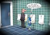 Cartoon: Schlümpfe (small) by Chris Berger tagged schlumpf,schlümpfe,pissoir,pervers,spanner,größe,kleinwuchs,klo