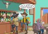 Cartoon: Shoot out (small) by Chris Berger tagged facebook,social,media,wilder,westen,western,cowboys,saloon