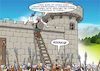 Cartoon: Sturm auf die Burg (small) by Chris Berger tagged wikinger,covid,19,corona,virus,epidemie,pandemie