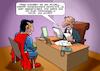 Cartoon: Superhelden Bewerbung (small) by Joshua Aaron tagged superman,held,bewerbung,excel,word,it