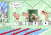 Cartoon: Wettschwimmen (small) by Joshua Aaron tagged jesus,wasser,laufen,wettschwimmen,wettbewerb