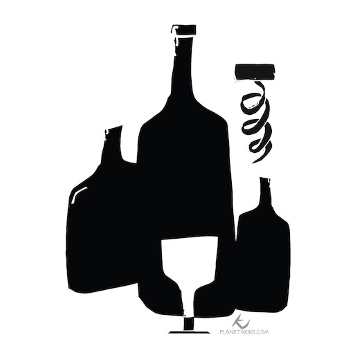 Cartoon: Wine bottles (medium) by Kike Estrada tagged wine,bottles