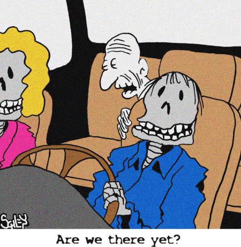 Cartoon: Are we there yet? (medium) by Karsten Schley tagged traffic