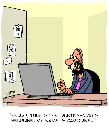 Cartoon: Crisis (medium) by Karsten Schley tagged helplines,psychology,crisis,callcenters,identity,health,menbtal,issues,society,helplines,psychology,crisis,callcenters,identity,health,menbtal,issues,society