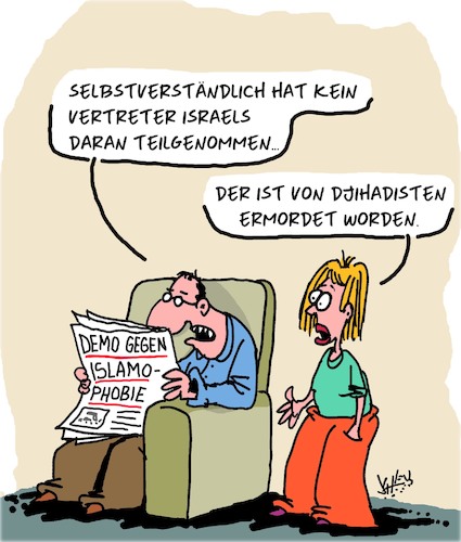 Cartoon: Demonstration (medium) by Karsten Schley tagged islamophobie,gewalt,terror,religion,politik,extremismus,djihad,islamismus,islamophobie,gewalt,terror,religion,politik,extremismus,djihad,islamismus