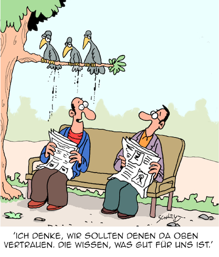 Cartoon: Die da oben (medium) by Karsten Schley tagged politik,meinung,regierung,regierungskritik,vertrauen,biologie,natur,vögel,verdauung,medien,gesellschaft,politik,meinung,regierung,regierungskritik,vertrauen,biologie,natur,vögel,verdauung,medien,gesellschaft