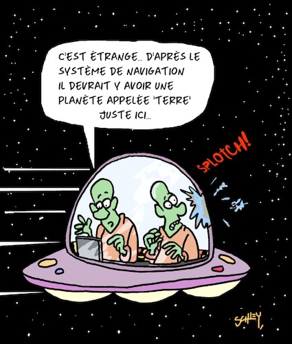 Cartoon: Etrange... (medium) by Karsten Schley tagged espace,aliens,terre,futur,humanite,scifi,societe,espace,aliens,terre,futur,humanite,scifi,societe