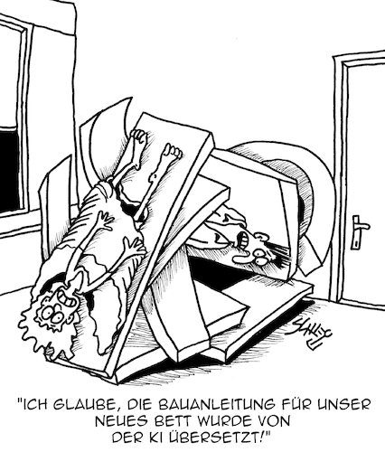 Cartoon: Frag die KI (medium) by Karsten Schley tagged ki,technik,forschung,digitales,fortschritt,leben,wissenschaft,gesellschaft,ki,technik,forschung,digitales,fortschritt,leben,wissenschaft,gesellschaft