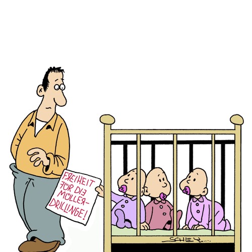 Cartoon: FREIHEIT!!! (medium) by Karsten Schley tagged familie,kinder,babies,erziehung,freiheit,bildung,eltern,mütter,väter,familie,kinder,babies,erziehung,freiheit,bildung,eltern,mütter,väter