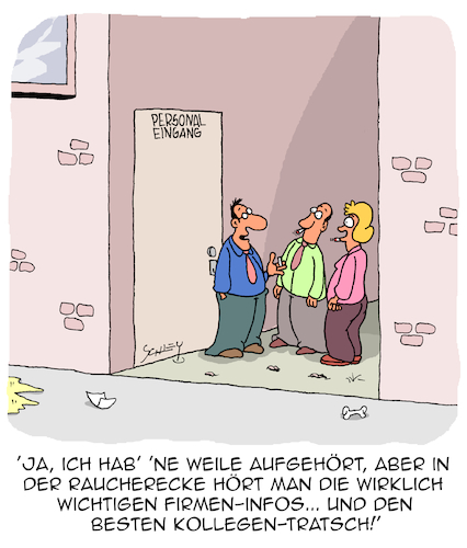 Cartoon: Information (medium) by Karsten Schley tagged jobs,arbeit,arbeitgeber,arbeitnehmer,firmeninfos,wirtschaft,tratsch,kollegen,rauchen,gesundheit,raucherecken,management,jobs,arbeit,arbeitgeber,arbeitnehmer,firmeninfos,wirtschaft,tratsch,kollegen,rauchen,gesundheit,raucherecken,management
