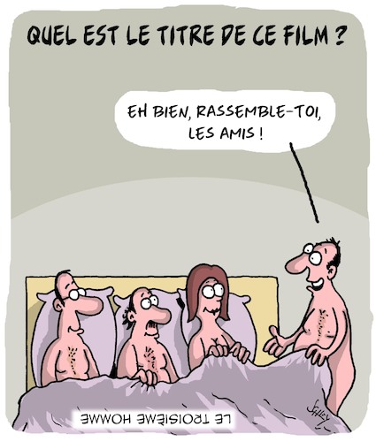 Cartoon: Le Film (medium) by Karsten Schley tagged films,enigmes,hommes,femmes,amour,culture,medias,films,enigmes,hommes,femmes,amour,culture,medias