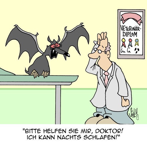Cartoon: Na denn - Gute Nacht! (medium) by Karsten Schley tagged tiere,gesundheit,ärzte,veterinäre,veterinärmedizin,doktoren,mediziner,schlaf,schlafstörungen,tiere,gesundheit,ärzte,veterinäre,veterinärmedizin,doktoren,mediziner,schlaf,schlafstörungen