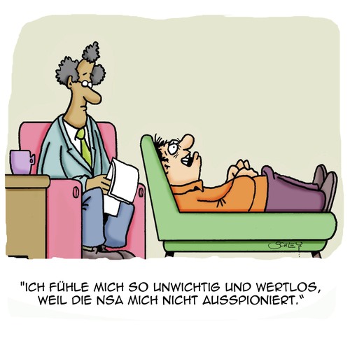 Cartoon: NSA ist echt voll böse! (medium) by Karsten Schley tagged spionageskandal,nsa,europa,usa,psychologie,psychologen,psychiatrie,psychiater,gesellschaft,deutschland,patienten,gesundheit,spionageskandal,nsa,europa,usa,psychologie,psychologen,psychiatrie,psychiater,gesellschaft,deutschland,patienten,gesundheit