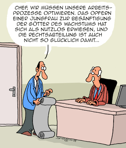 Cartoon: Optimierung (medium) by Karsten Schley tagged wirtschaft,business,optimierung,prozesse,arbeitsprozesse,effektivität,kosten,wachstum,gesellschaft,wirtschaft,business,optimierung,prozesse,arbeitsprozesse,effektivität,kosten,wachstum,gesellschaft