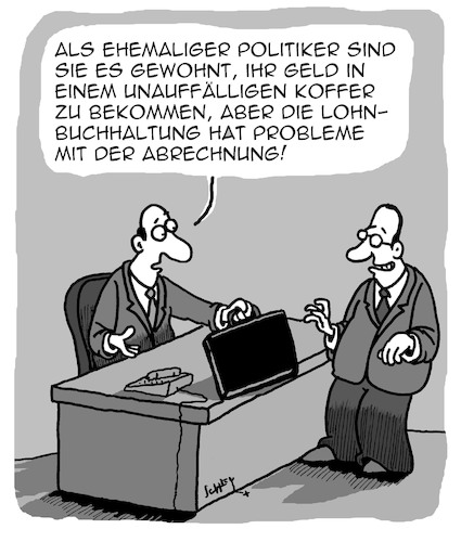 Cartoon: Schwarzgeld (medium) by Karsten Schley tagged geld,politiker,bezahlung,wirtschaft,business,steuern,kriminalität,gesellschaft,geld,politiker,bezahlung,wirtschaft,business,steuern,kriminalität,gesellschaft