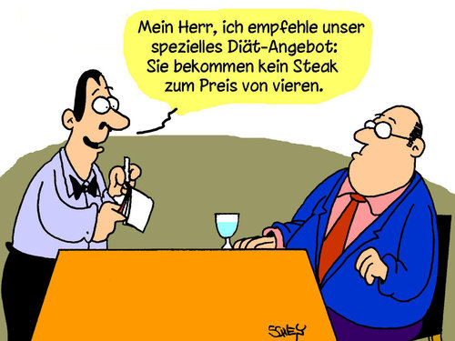 Cartoon: Spezial-Menü (medium) by Karsten Schley tagged gesundheit,gesellschaft,deutschland,übergewicht,fettleibigkeit,ernährung,gesundheit,gesellschaft,deutschland,übergewicht,fettleibigkeit,ernährung