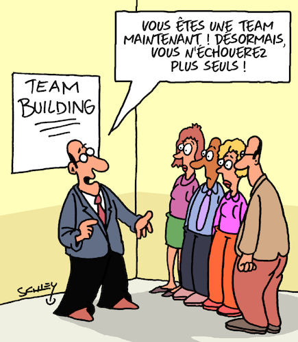 Cartoon: Succes ! (medium) by Karsten Schley tagged buereau,economie,employeurs,employes,equipes,teams,succes,societe,buereau,economie,employeurs,employes,equipes,teams,succes,societe