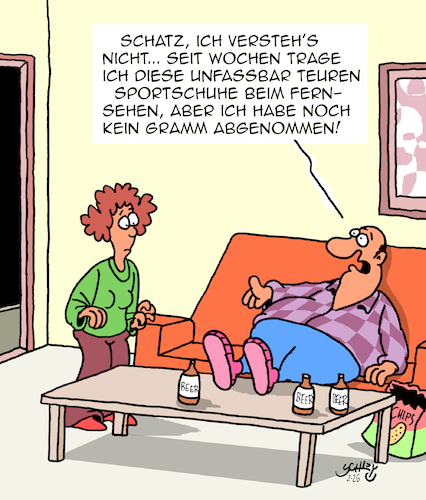 Cartoon: Teure Sportschuhe (medium) by Karsten Schley tagged fitness,gesundheit,sport,sportmode,preise,kleidung,übergewicht,abnehmen,gesellschaft,fitness,gesundheit,sport,sportmode,preise,kleidung,übergewicht,abnehmen,gesellschaft