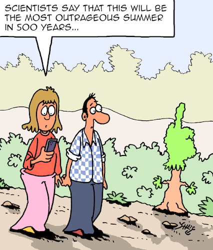 Cartoon: This Summer (medium) by Karsten Schley tagged summer,science,nature,scientists,forecast,research,media,society,summer,science,nature,scientists,forecast,research,media,society