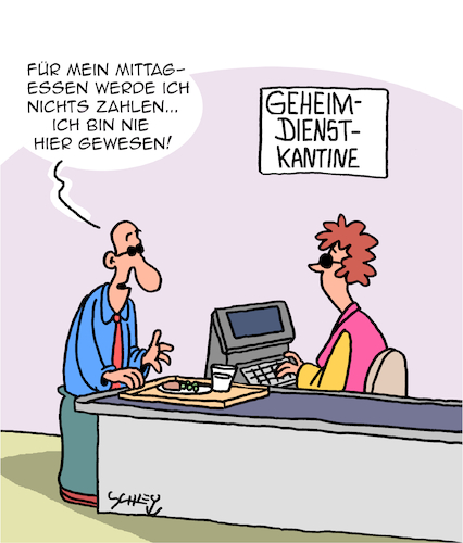Cartoon: Top Secret!!! (medium) by Karsten Schley tagged geheimdienste,geheimagenten,bnd,cia,mi6,sicherheit,politik,kantinen,kantinenessen,angestellte,büros,öffentlicher,dienst,geheimdienste,geheimagenten,bnd,cia,mi6,sicherheit,politik,kantinen,kantinenessen,angestellte,büros,öffentlicher,dienst