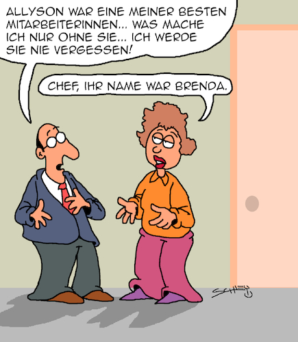 Cartoon: Vergessen (medium) by Karsten Schley tagged arbeutgeber,arbeitnehmer,wertschätzung,erinnerung,wirtschaft,business,büro,management,gesellschaft,arbeutgeber,arbeitnehmer,wertschätzung,erinnerung,wirtschaft,business,büro,management,gesellschaft