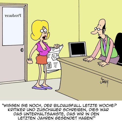 Cartoon: We Love to Entertain You! (medium) by Karsten Schley tagged fernsehen,technik,kommunikation,unterhaltung,medien,zuschauer,kritiker,fernsehen,technik,kommunikation,unterhaltung,medien,zuschauer,kritiker