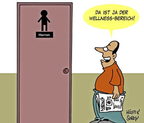 Cartoon: Wellness (medium) by Karsten Schley tagged wellness,lifestyle,männer,wellness,lifestyle,männer