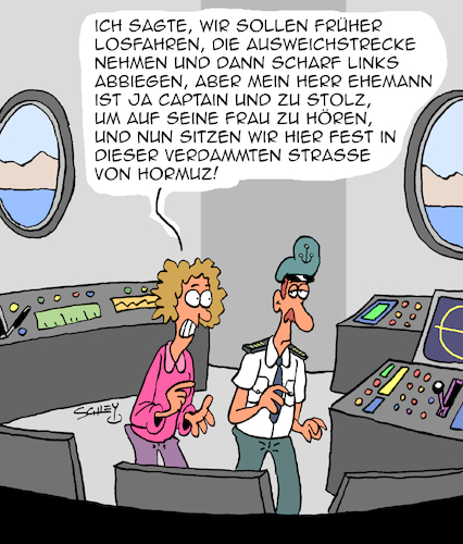 Cartoon: Wir sitzen fest! (medium) by Karsten Schley tagged straße,von,hormuz,transport,lieferketten,logistik,öl,benzinpreise,wirtschaft,wirtschaftskrise,finanzen,politik,politikversagen,verbraucher,iran,usa,krieg,gesellschaft,medien,straße,von,hormuz,transport,lieferketten,logistik,öl,benzinpreise,wirtschaft,wirtschaftskrise,finanzen,politik,politikversagen,verbraucher,iran,usa,krieg,gesellschaft,medien