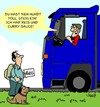 Cartoon: Anhalter (small) by Karsten Schley tagged transport,verkehr,lkw,urlaub,speditionen,fernverkehr,trucker,ernährung,tiere,reisen