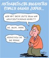 Cartoon: Antisemitische Migranten (small) by Karsten Schley tagged migration,deutschland,antisemitismus,merkel,einwanderung,politik,geschichte,israel,palästinenser,gesellschaft