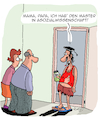 Cartoon: Asozial (small) by Karsten Schley tagged soziales,bildung,studium,master,universitäten,abschlüsse,akademiker,karriere,gesellschaft