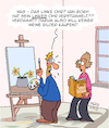 Cartoon: Das Erfolgsgeheimnis (small) by Karsten Schley tagged kunst,kultur,künstler,erfolg,malerei,nachahmer,van,gogh