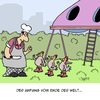 Cartoon: Das ist das Ende... (small) by Karsten Schley tagged ernährung,essen,kochen,köche,gastronomie,ausserirdische,science,fiction,tiere,ufos,raumfahrt,hühner
