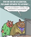 Cartoon: Der Erfinder (small) by Karsten Schley tagged internet,katzen,erfindungen,computer,technik,historisches,ruhm,wissenschaft,forschung,gesellschaft