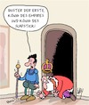 Cartoon: Der König (small) by Karsten Schley tagged könige,monarchien,politik,diplomatie,geschicklichkeit,medien,comedy,slapstick,gesellschaft