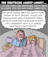 Cartoon: Deutsche Angst-Angst (small) by Karsten Schley tagged deutschland,angst,umwelt,atomkraft,mentalität,einwanderung,klimawandel,politik,gesellschaft