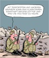 Cartoon: Die Angst des Soldaten (small) by Karsten Schley tagged soldaten,militär,politik,politiker,terror,gefahr,außenpolitik,gesellschaft