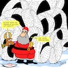 Cartoon: Die Liste (small) by Karsten Schley tagged weihnachten,weihnachtsmann,rentier,liste,geschenke,gu,böse,religion,christentum,mythen,legenden,feiertage