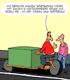 Cartoon: E-Bike (small) by Karsten Schley tagged elektrofahrräder,autos,verkehr,umwelt,energie,klima,transport,politik,technik,gesellschaft