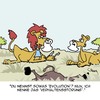 Cartoon: Echt gestört (small) by Karsten Schley tagged natur,verhalten,instinkt,evolution,wildtiere,afrika,löwen