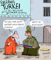 Cartoon: Erlebnis Türkei (small) by Karsten Schley tagged urlaub,reisen,tourismus,politik,geiseln,diktaturen,religion,türkei,erpressung,deutschland,europa,justiz
