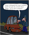 Cartoon: Finster... (small) by Karsten Schley tagged autos,verkehr,jahreszeiten,dunkelheit,technik,logik,polizisten