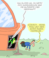 Cartoon: Hau ab! (small) by Karsten Schley tagged aliens,ehe,job,karriere,liebe,pech,schicksal,leben,scheidung,entlassung,wirtschaft,gesellschaft