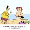 Cartoon: Im Auge (small) by Karsten Schley tagged sommer,strand,urlaub,baden,natur,naturschutz,wale,tiere,meer,tourismus,gesundheit,übergewicht