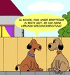 Cartoon: In Rente (small) by Karsten Schley tagged post,briefzusteller,briefträger,hunde,tiere,rente