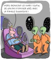 Cartoon: Joyeux Noel ! (small) by Karsten Schley tagged religion,noel,famille,stress,extraterrestres,espace,tradition,societe,scifi
