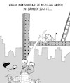 Cartoon: Katze am Arbeitsplatz (small) by Karsten Schley tagged katzen,verhalten,mentalität,haustiere,arbeit,arbeitsplätze,arbeitssicherheit,arbeitsunfälle,gesellschaft