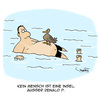 Cartoon: Kein Mensch ist eine Insel... (small) by Karsten Schley tagged philosophie,menschheit,einsamkeit,souveränität,männer,integrität,pflicht,schwimmen,wasser,enten