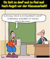 Cartoon: Keine Angst! (small) by Karsten Schley tagged schule,bildung,schüler,lehrer,faulheit,klassenarbeiten,bildungspolitik,religion